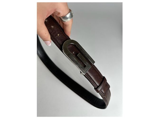 Vintage Gucci Ledergürtel braun - Ansicht 6