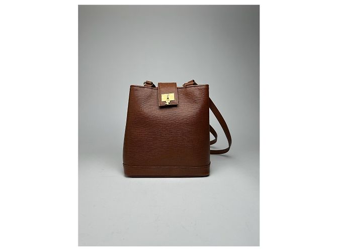 Vintage Courreges Leder Eimer Tasche braun - Ansicht 14