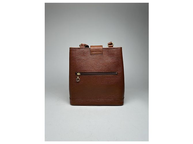 Vintage Courreges Leder Eimer Tasche braun - Ansicht 2