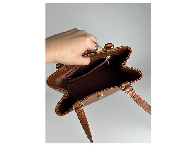 Vintage Courreges Leder Eimer Tasche braun - Ansicht 6