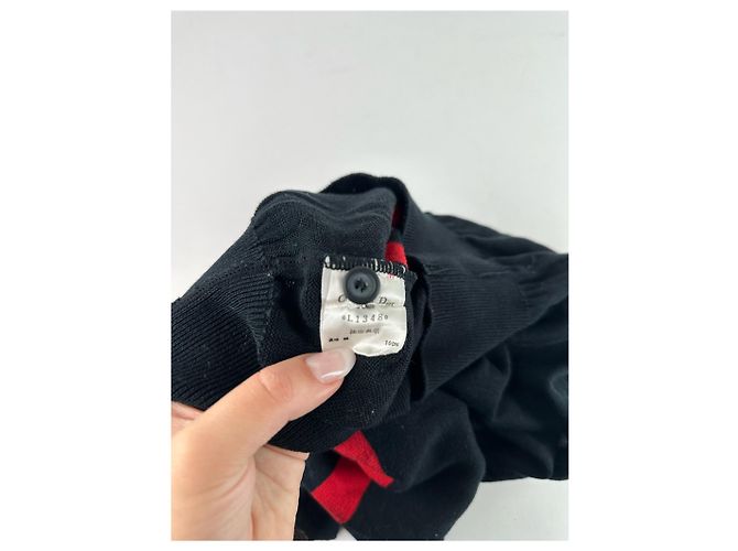 Polo vintage Dior nero rosso bianco - vista 8