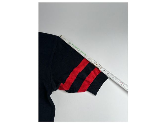 Polo vintage Dior nero rosso bianco - vista 9