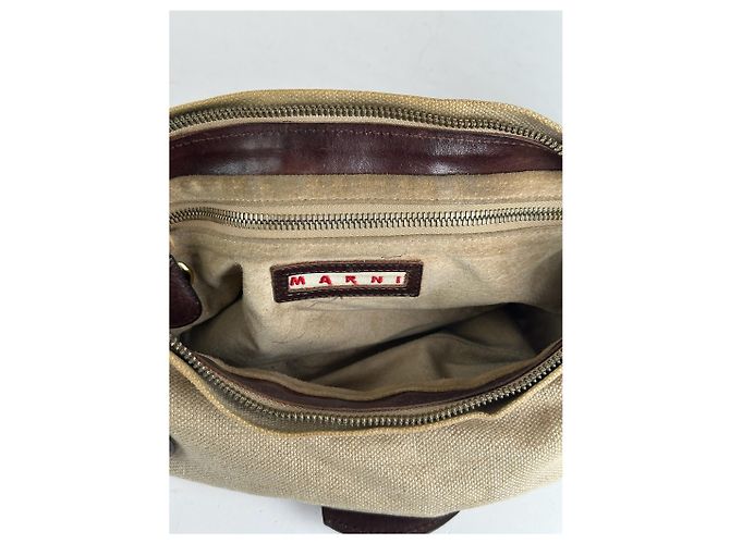 Vintage Marni Handtasche beige und braun - Ansicht 15