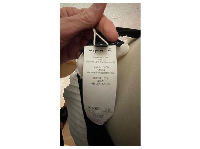 Agnès b. Rock Schwarz Weiß Polyester - Ansicht 5