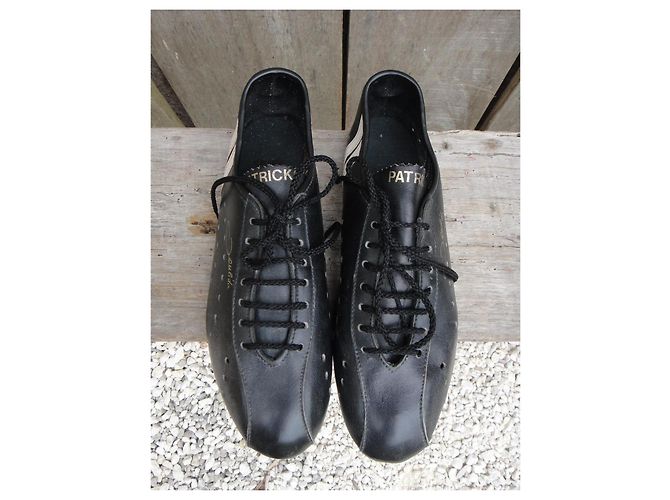 Autre Marque Scarpe da ciclismo Patrick Poulidor pelle nera Nero - vista 2