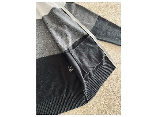 Moletom com zíper e capuz de algodão e cashmere Nero La Perla T. M Preto Cinza Cinza antracite - vista 2