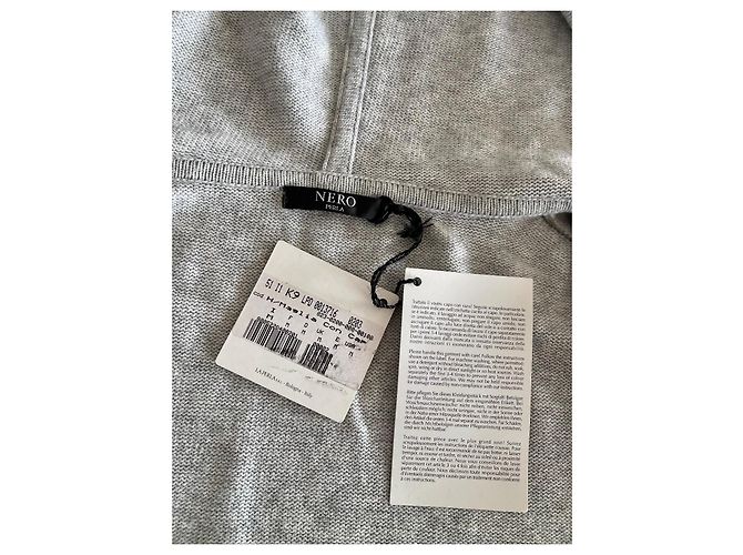 Moletom com zíper e capuz de algodão e cashmere Nero La Perla T. M Preto Cinza Cinza antracite - vista 5