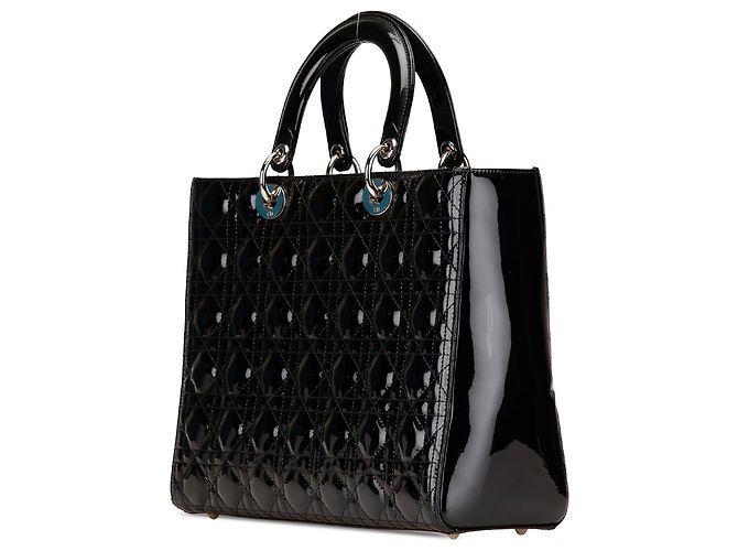 Dior Nero Grande Patente Cannage Lady Dior - vista 2