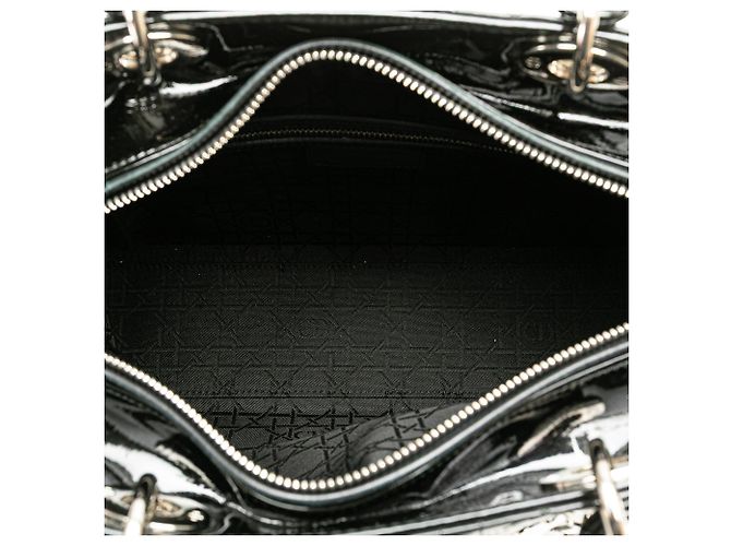 Dior Nero Grande Patente Cannage Lady Dior - vista 4