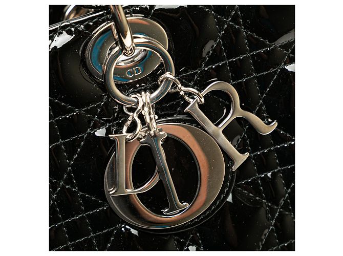 Dior Nero Grande Patente Cannage Lady Dior - vista 8