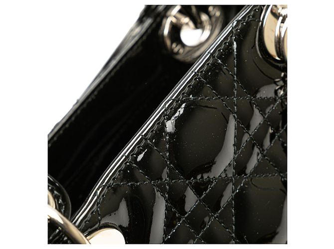 Dior Nero Grande Patente Cannage Lady Dior - vista 9