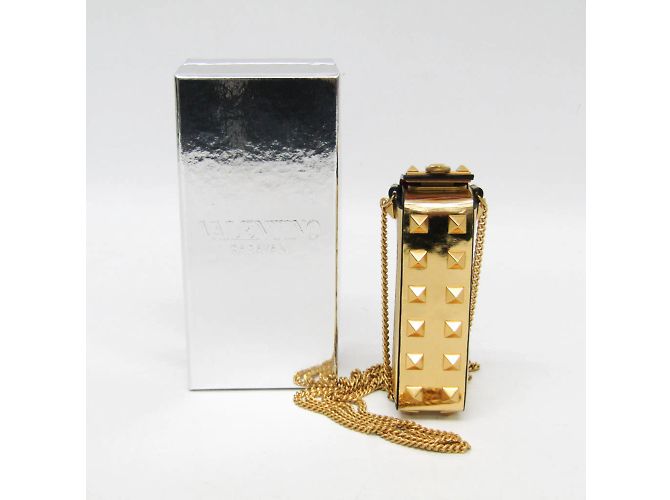 Estuche de lápiz labial de cuero dorado Valentino - vista 2