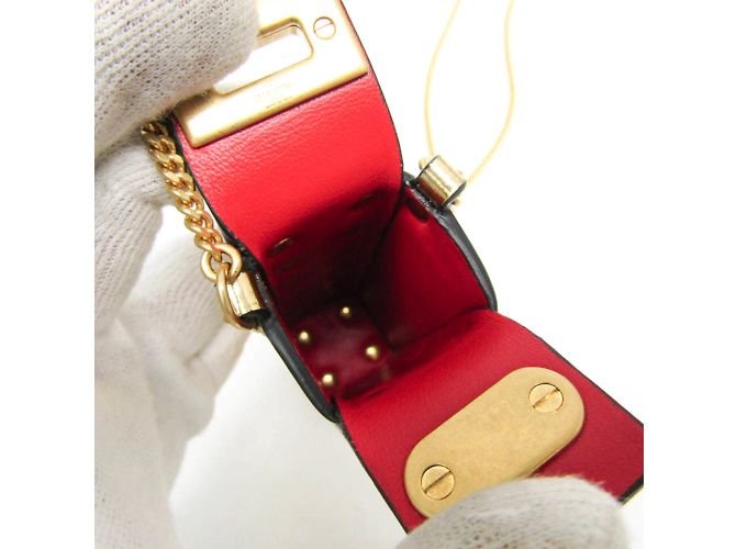 Estuche de lápiz labial de cuero dorado Valentino - vista 4
