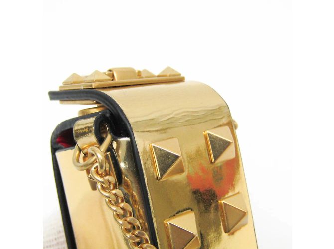 Estuche de lápiz labial de cuero dorado Valentino - vista 5