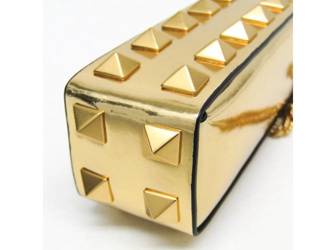 Estuche de lápiz labial de cuero dorado Valentino - vista 6