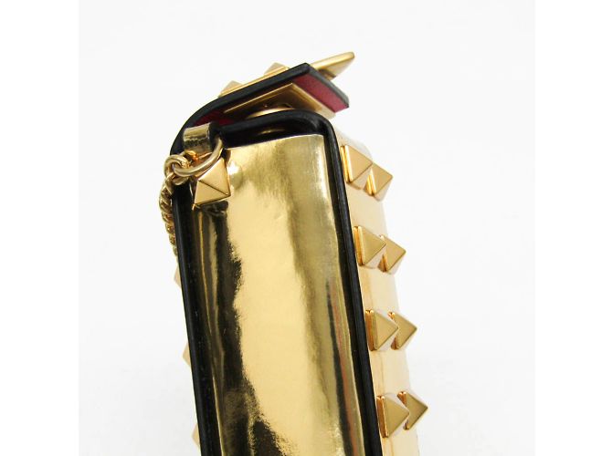 Estuche de lápiz labial de cuero dorado Valentino - vista 7