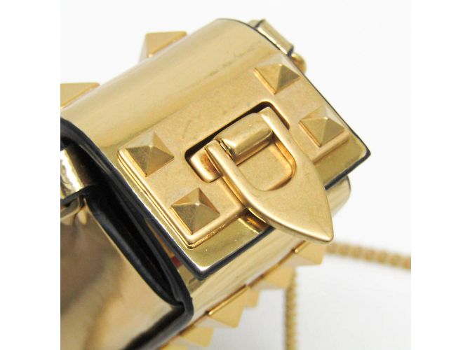 Estuche de lápiz labial de cuero dorado Valentino - vista 8