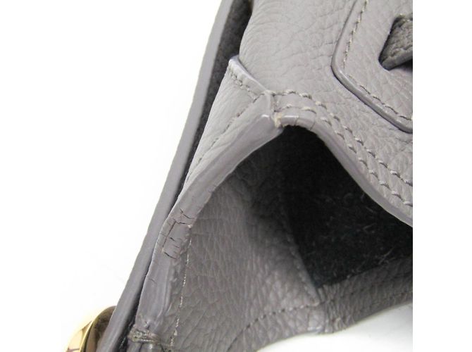 Borsa a spalla in pelle grigia Salvatore Ferragamo Marrone - vista 5