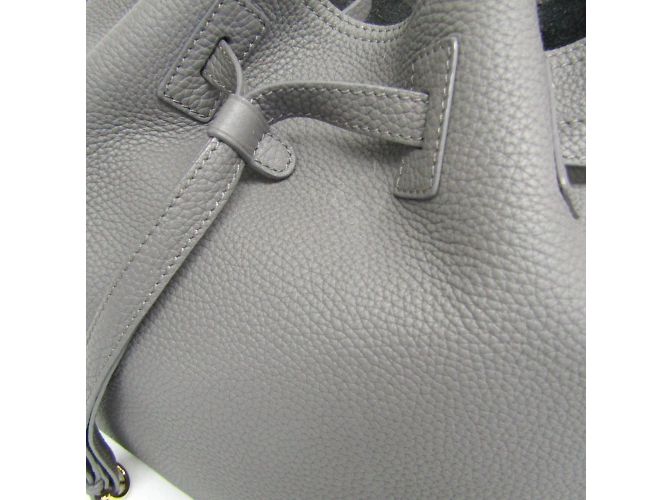 Borsa a spalla in pelle grigia Salvatore Ferragamo Marrone - vista 6