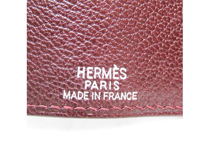Hermès Hermes Serie Chevre Leather Key Case in Wine Dark red - view 11