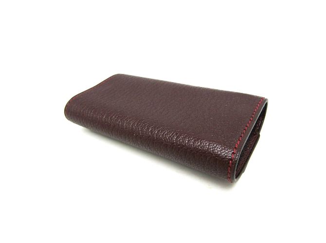 Hermès Hermes Serie Chevre Leather Key Case in Wine Dark red - view 3