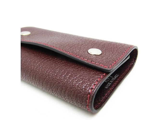 Hermès Hermes Serie Chevre Leather Key Case in Wine Dark red - view 6