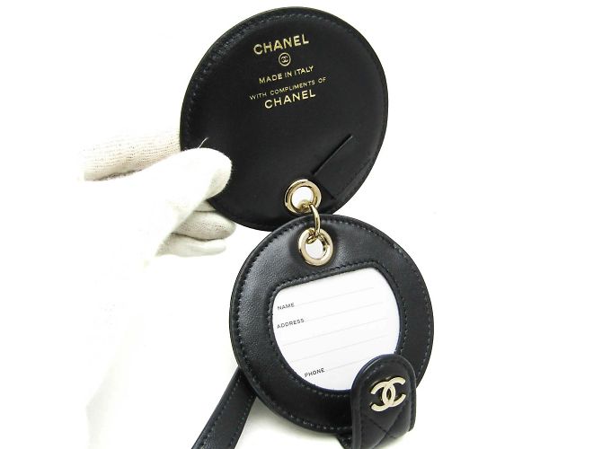 Chanel Matelassé Etichette per Nome da Donna Charm per Borse Nere Nero - vista 4