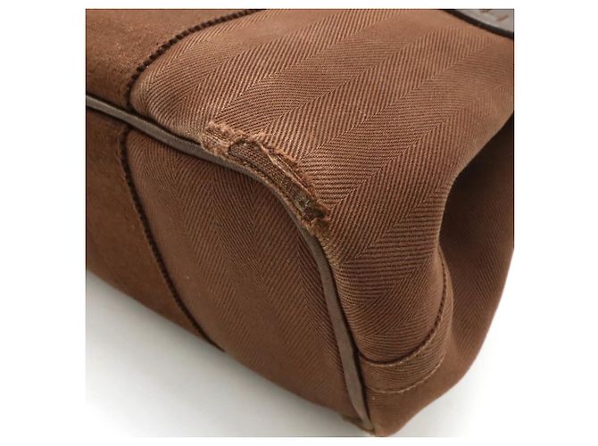 Hermès Borsa tote Hermes Valparaiso PM Marrone - vista 4