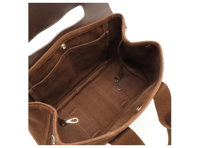 Hermès Borsa tote Hermes Valparaiso PM Marrone - vista 9
