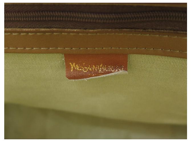 VINTAGE YVES SAINT LAURENT BEIGE MONOGRAMM CANVAS REISETASCHE - Ansicht 10