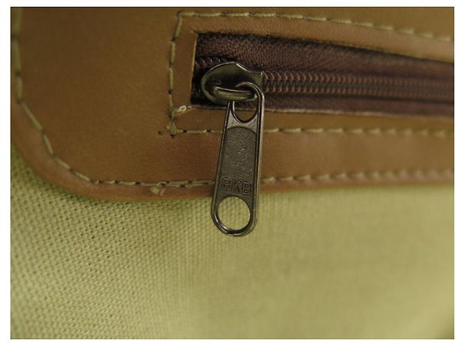 VINTAGE YVES SAINT LAURENT BEIGE MONOGRAMM CANVAS REISETASCHE - Ansicht 13