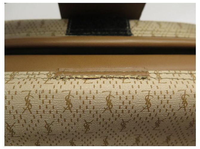 VINTAGE YVES SAINT LAURENT BEIGE MONOGRAMM CANVAS REISETASCHE - Ansicht 16