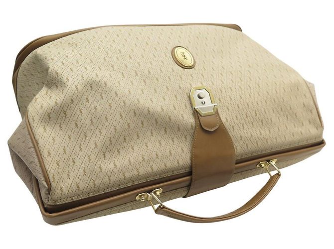 VINTAGE YVES SAINT LAURENT BEIGE MONOGRAMM CANVAS REISETASCHE - Ansicht 6