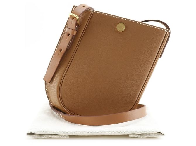 Borsa a Spalla Cavalier 21 Perspective di Hermès Marrone - vista 15