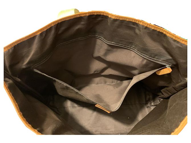 Bally Monogramm Canvas Tragetasche grün gelb Mehrfarben - Ansicht 7