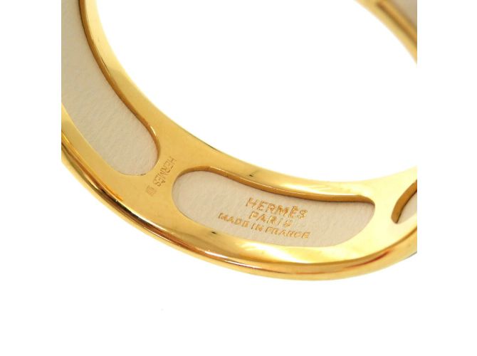 Hermès Bracciale in metallo e pelle multicolore Hermes Checker D'oro - vista 4