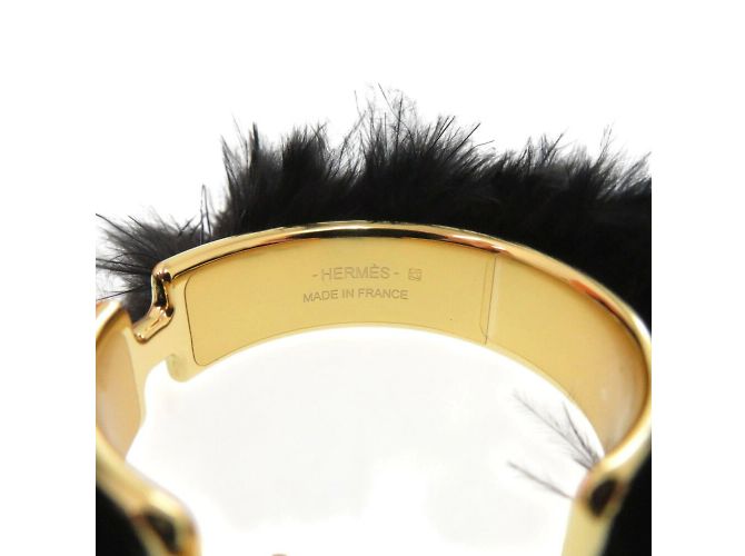 Hermès Orecchini a cerchio neri e dorati Hermes Olympe/Faubourg Circus Nero D'oro - vista 6
