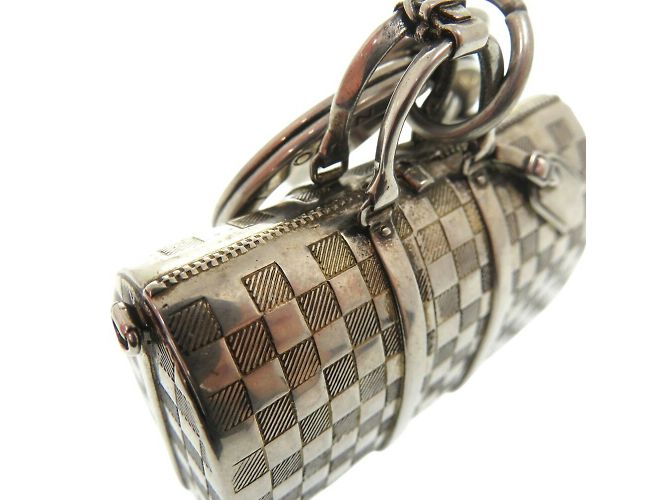 Portachiavi Charm Keepall Damier Louis Vuitton Argento - vista 10