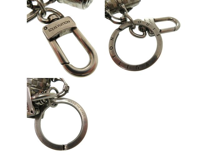 Portachiavi Charm Keepall Damier Louis Vuitton Argento - vista 11