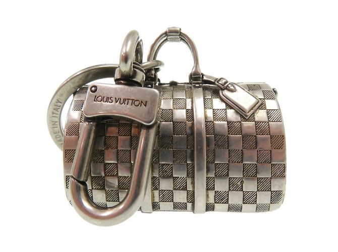 Portachiavi Charm Keepall Damier Louis Vuitton Argento - vista 2