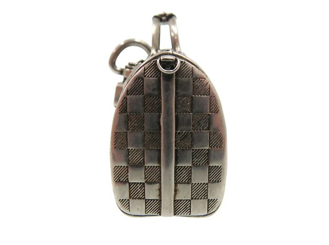 Portachiavi Charm Keepall Damier Louis Vuitton Argento - vista 3