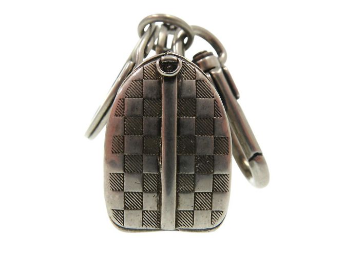 Portachiavi Charm Keepall Damier Louis Vuitton Argento - vista 5