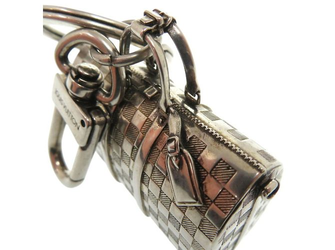 Portachiavi Charm Keepall Damier Louis Vuitton Argento - vista 9