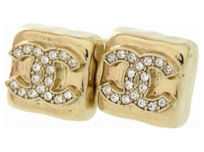 Orecchini in oro con pietra quadrata Chanel Coco Mark D'oro - vista 2