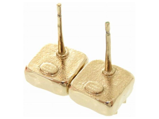 Orecchini in oro con pietra quadrata Chanel Coco Mark D'oro - vista 3