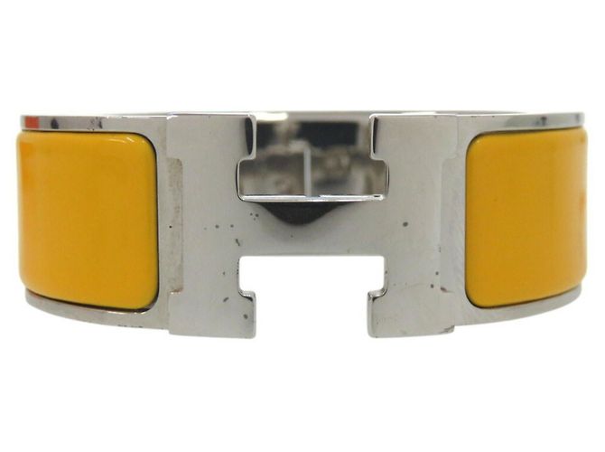 Hermès Bracciale Hermes Click Crack H GM Argento Giallo - vista 2