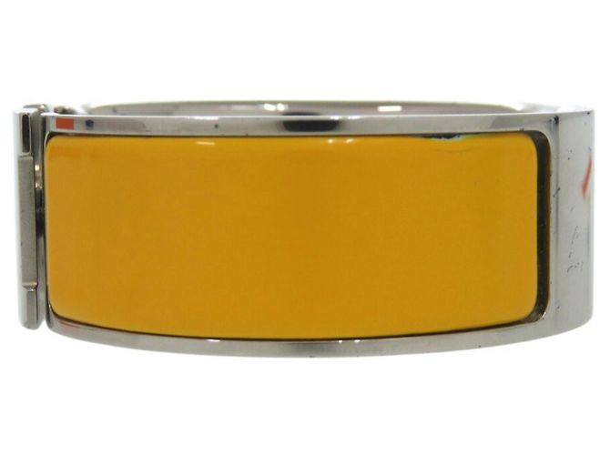 Hermès Bracciale Hermes Click Crack H GM Argento Giallo - vista 5