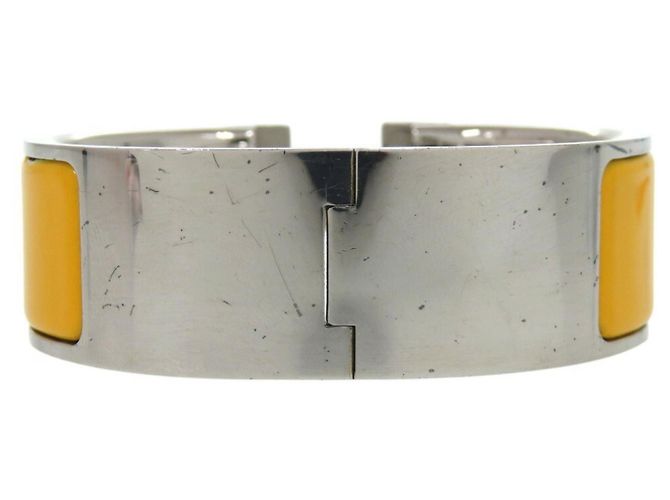 Hermès Bracciale Hermes Click Crack H GM Argento Giallo - vista 6