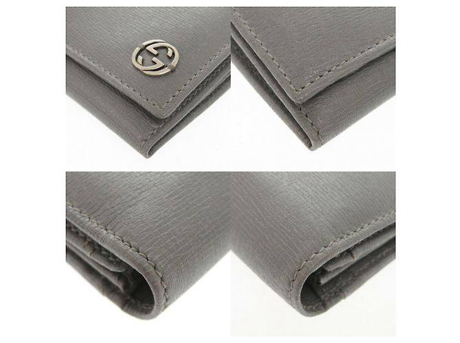 Gucci Interlocking G Leather Long Wallet Brown - view 4