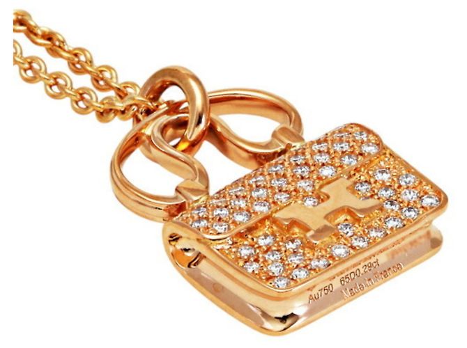 Hermès Collana Amuleto Constance K18 Oro Rosa Hermes - vista 3